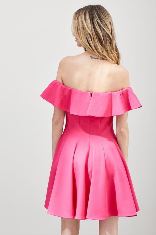A Line Ruffle Dress - Dress - Lanamoore