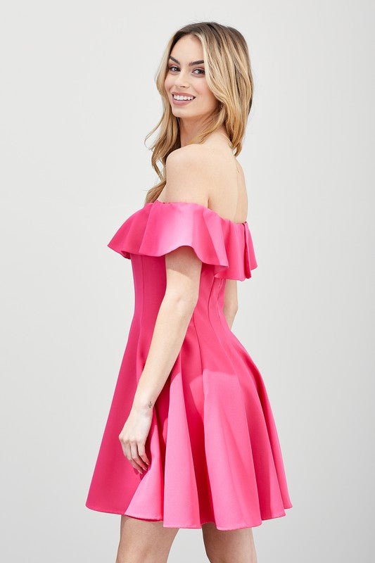 A Line Ruffle Dress - Dress - Lanamoore