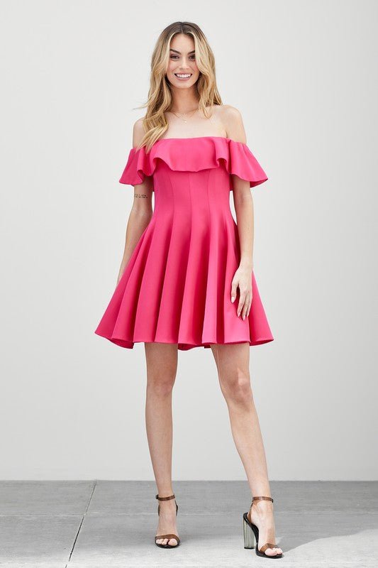 A Line Ruffle Dress - Dress - Lanamoore