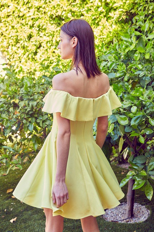 A Line Ruffle Dress - Dress - Lanamoore