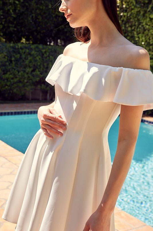 A Line Ruffle Dress - Dress - Lanamoore