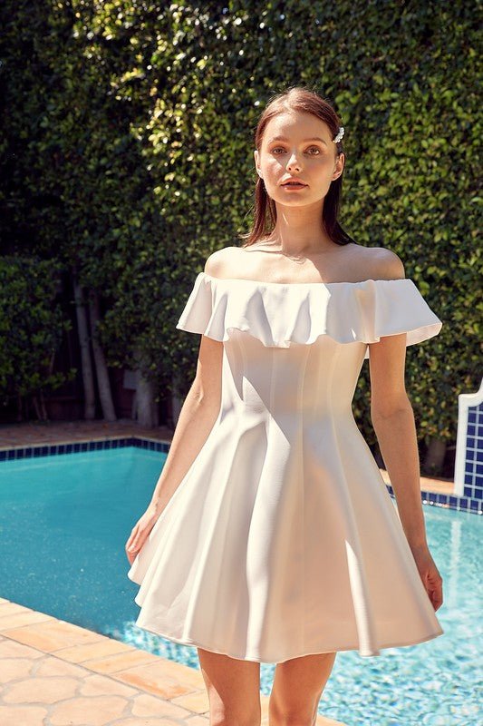 A Line Ruffle Dress - Dress - Lanamoore