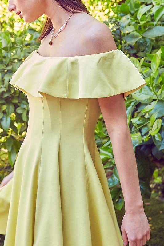 A Line Ruffle Dress - Dress - Lanamoore