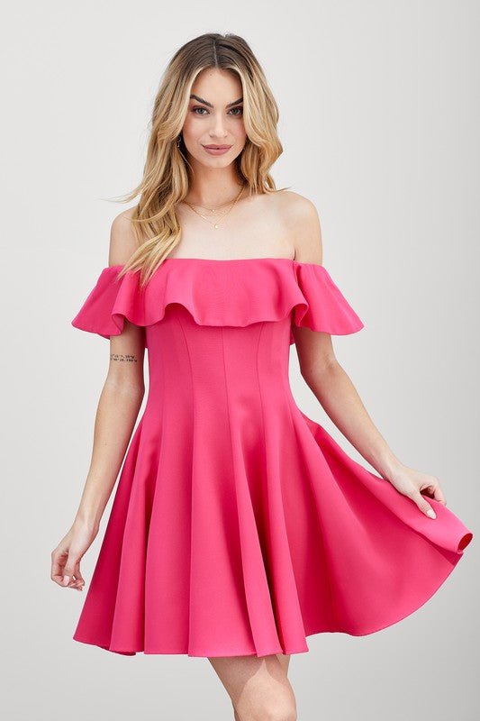 A Line Ruffle Dress - Dress - Lanamoore