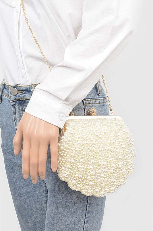 Ariel Pearl Sea Shell Clutch Bag - Lanamoore