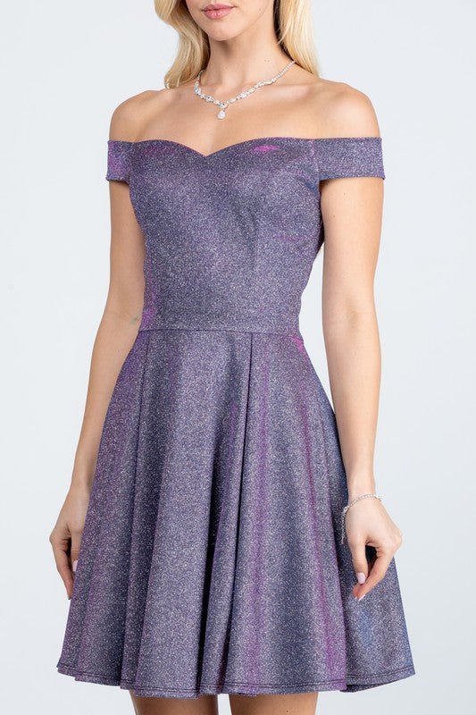 Belle Off The Shoulder Skater Dress - Dress - Lanamoore