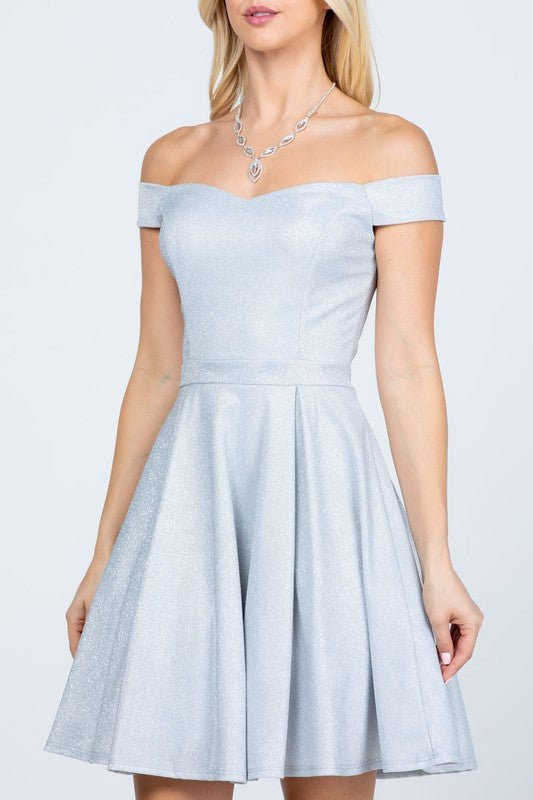 Belle Off The Shoulder Skater Dress - Dress - Lanamoore