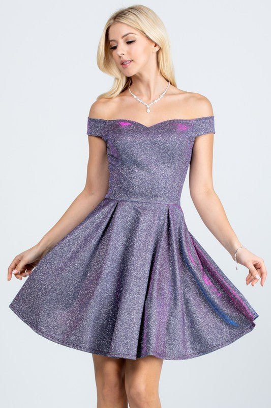 Belle Off The Shoulder Skater Dress - Dress - Lanamoore