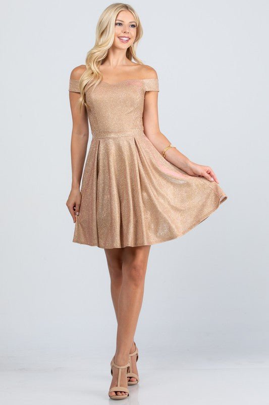 Belle Off The Shoulder Skater Dress - Dress - Lanamoore