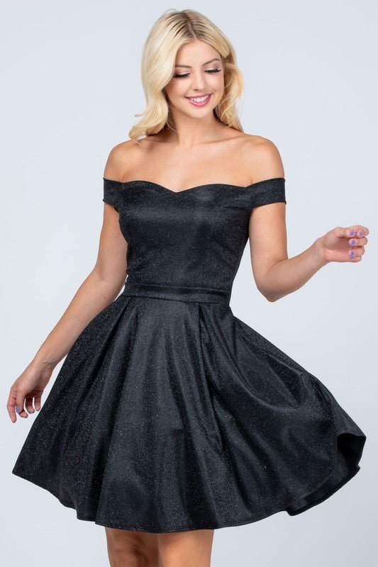 Belle Off The Shoulder Skater Dress - Dress - Lanamoore