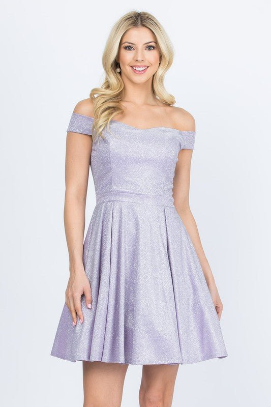 Belle Off The Shoulder Skater Dress - Dress - Lanamoore