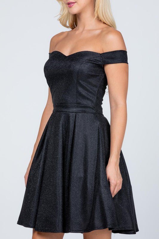 Belle Off The Shoulder Skater Dress - Dress - Lanamoore