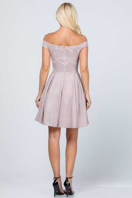 Belle Off The Shoulder Skater Dress - Dress - Lanamoore