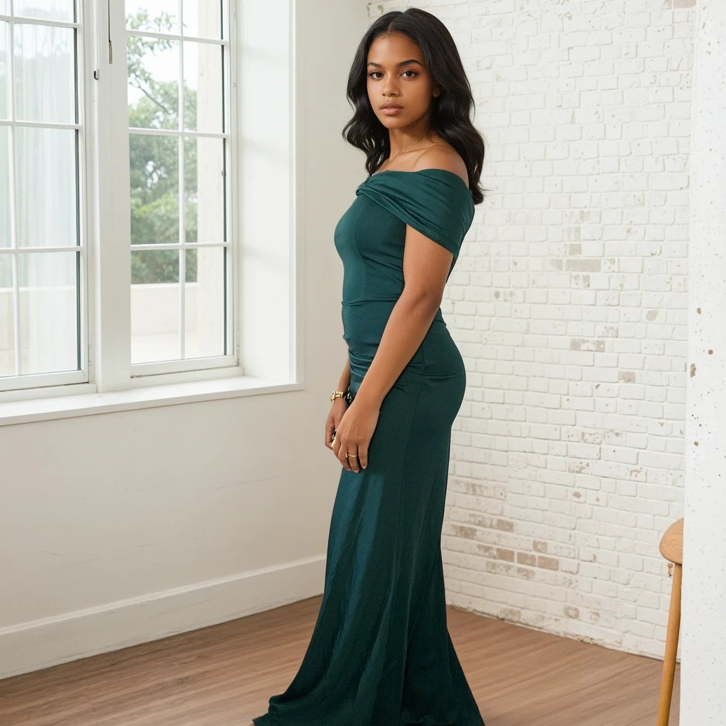 Charlotte Off - Shoulder Split Maxi Dress - Dress - Lanamoore