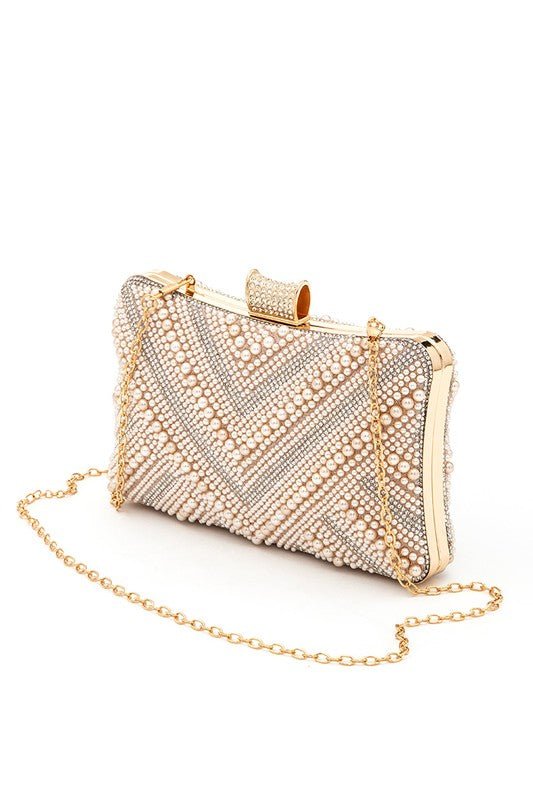 Charlotte Pearl Convertible Box Clutch - Lanamoore