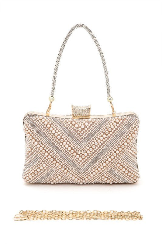 Charlotte Pearl Convertible Box Clutch - Lanamoore