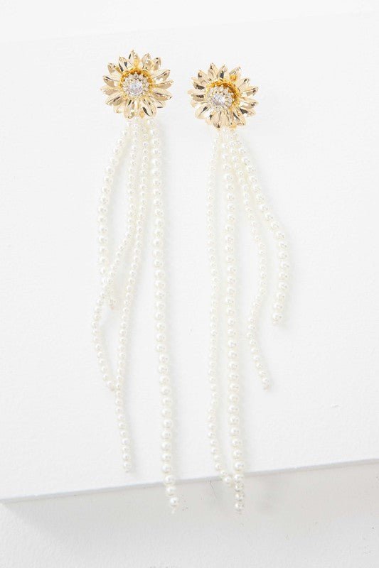 Dandelion Pearl Drop Earrings - Jewelry & Accessories - Fine Jewelry - Earrings - Lanamoore