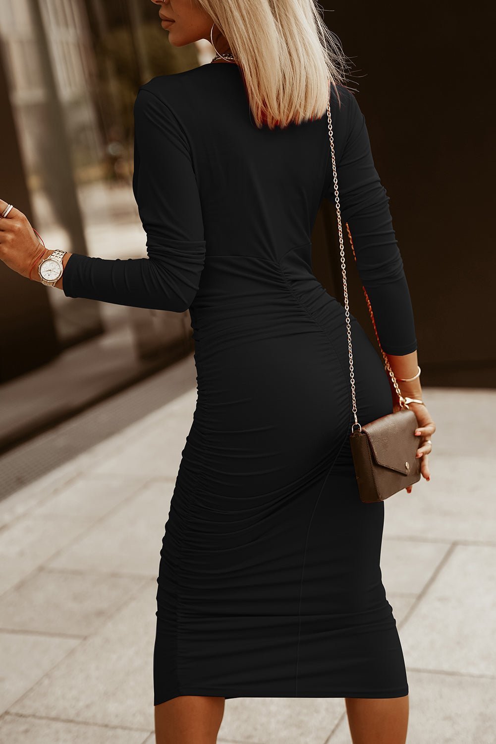 Demi Long Sleeve Midi Dress - Dress - Lanamoore