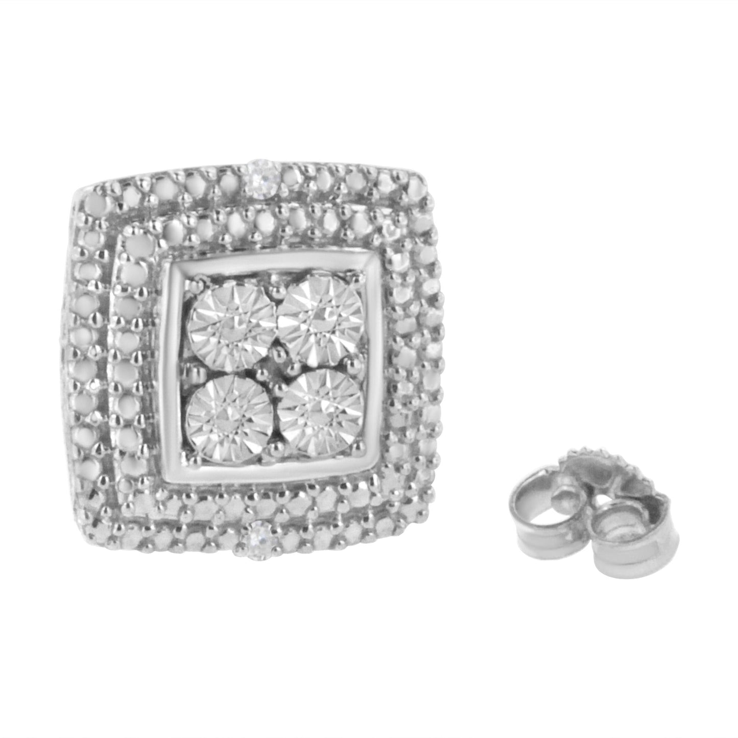 Diamond Accented Stud Earrings - Jewelry & Accessories - Fine Jewelry - Earrings - Lanamoore