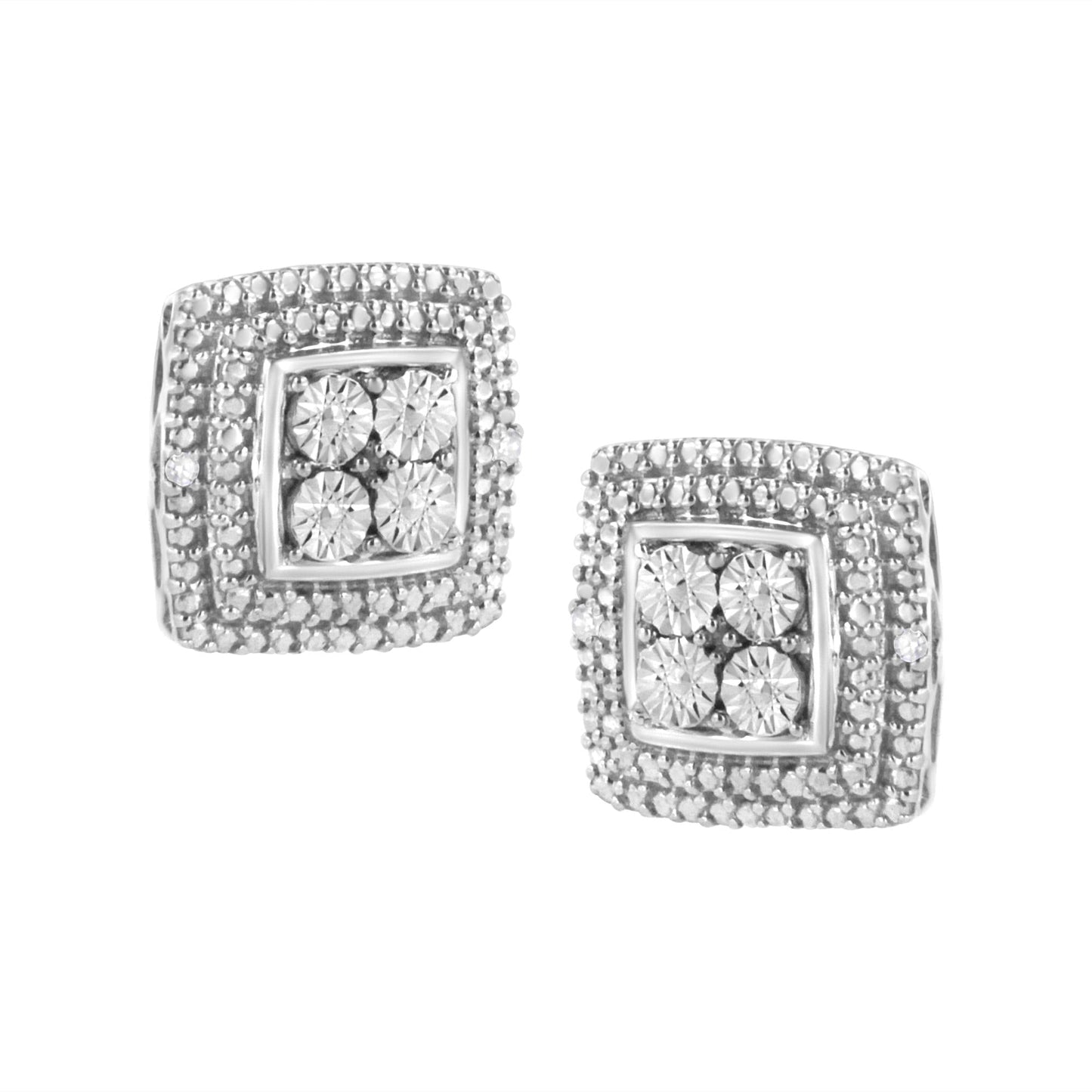 Diamond Accented Stud Earrings - Jewelry & Accessories - Fine Jewelry - Earrings - Lanamoore