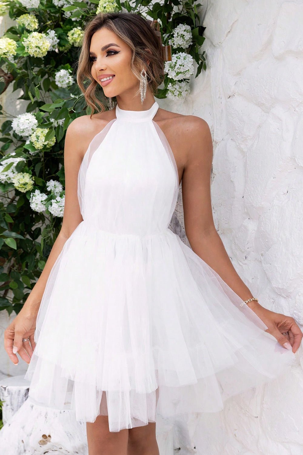 Hailey Halter Neck Backless Dress - Dress - Lanamoore