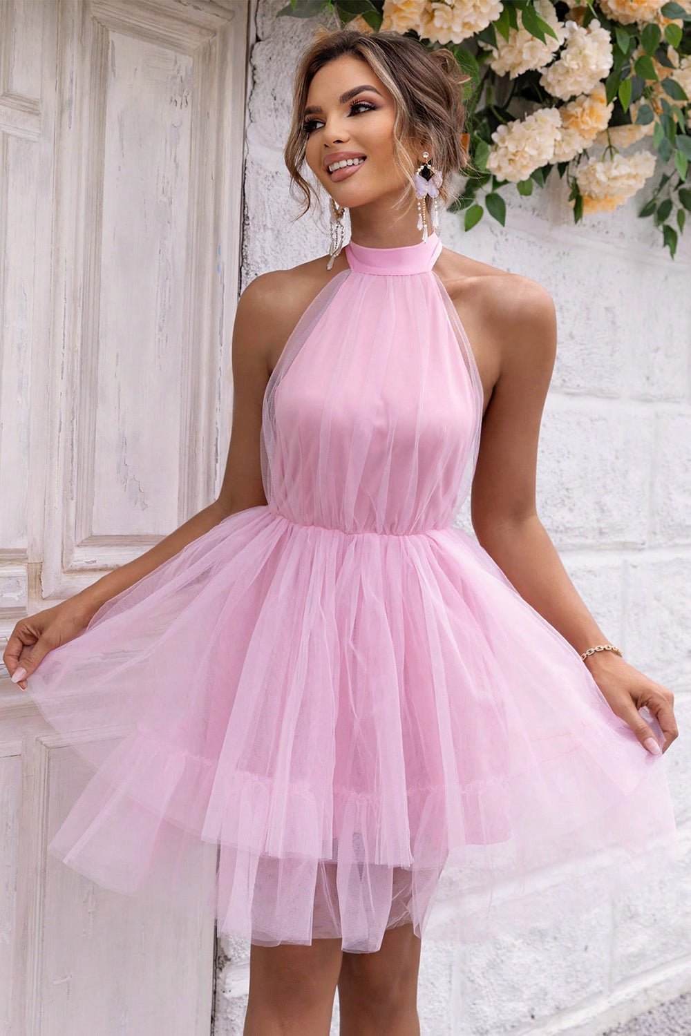 Hailey Halter Neck Backless Dress - Dress - Lanamoore