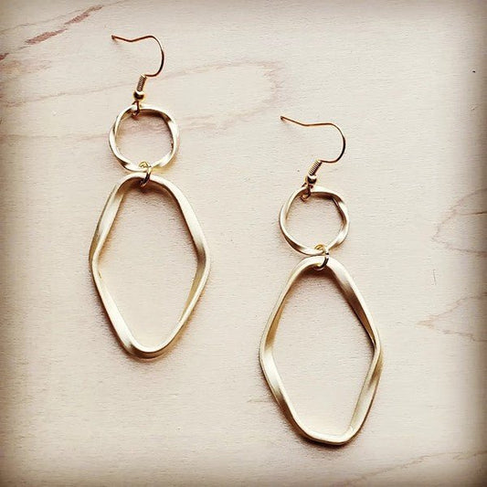 Jess Gold Hoop Dangle Earrings - Lanamoore