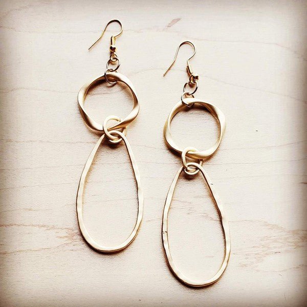 Jess Gold Hoop Dangle Earrings - Lanamoore
