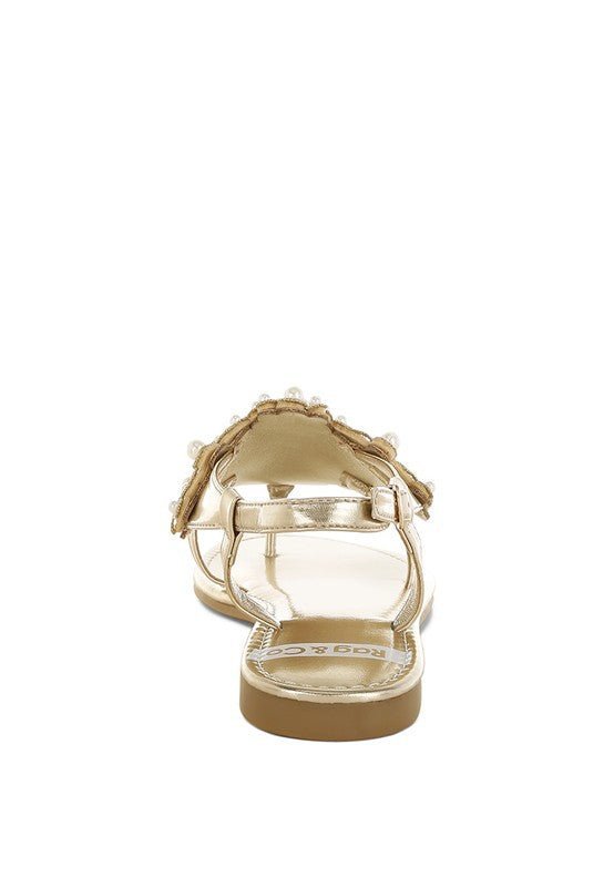 Mazie Metallic Pearl Flats - Lanamoore