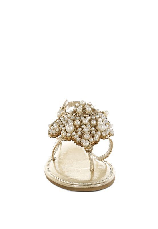 Mazie Metallic Pearl Flats - Lanamoore