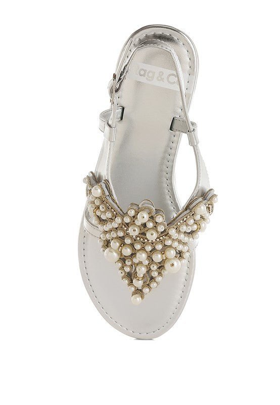 Mazie Metallic Pearl Flats - Lanamoore