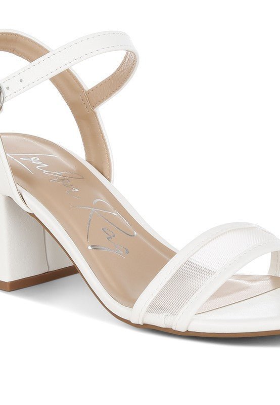 Orpina Mesh Pin Buckle Block Heels - Lanamoore