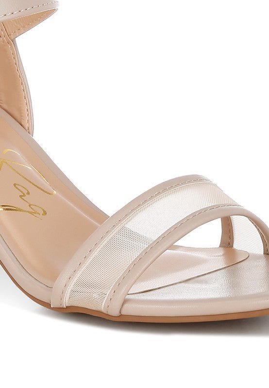 Orpina Mesh Pin Buckle Block Heels - Lanamoore