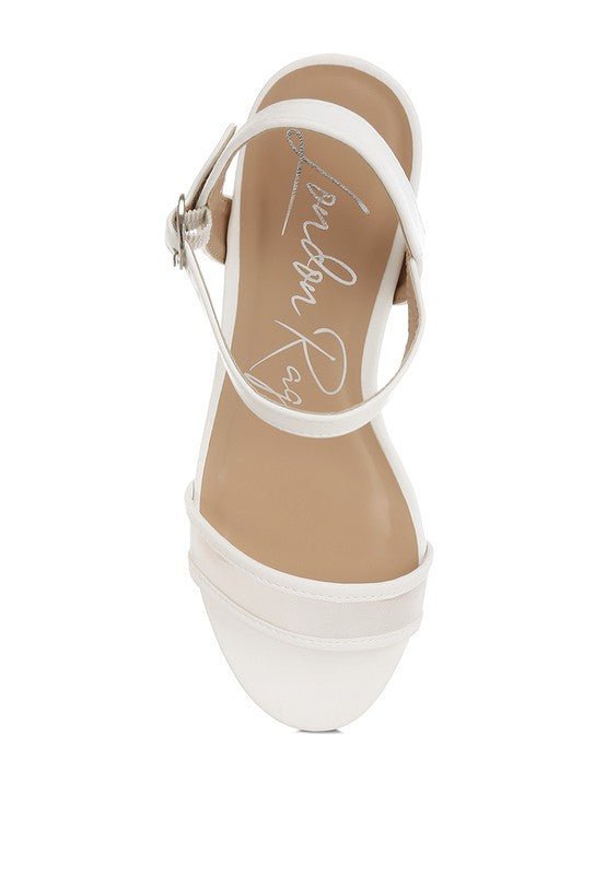 Orpina Mesh Pin Buckle Block Heels - Lanamoore