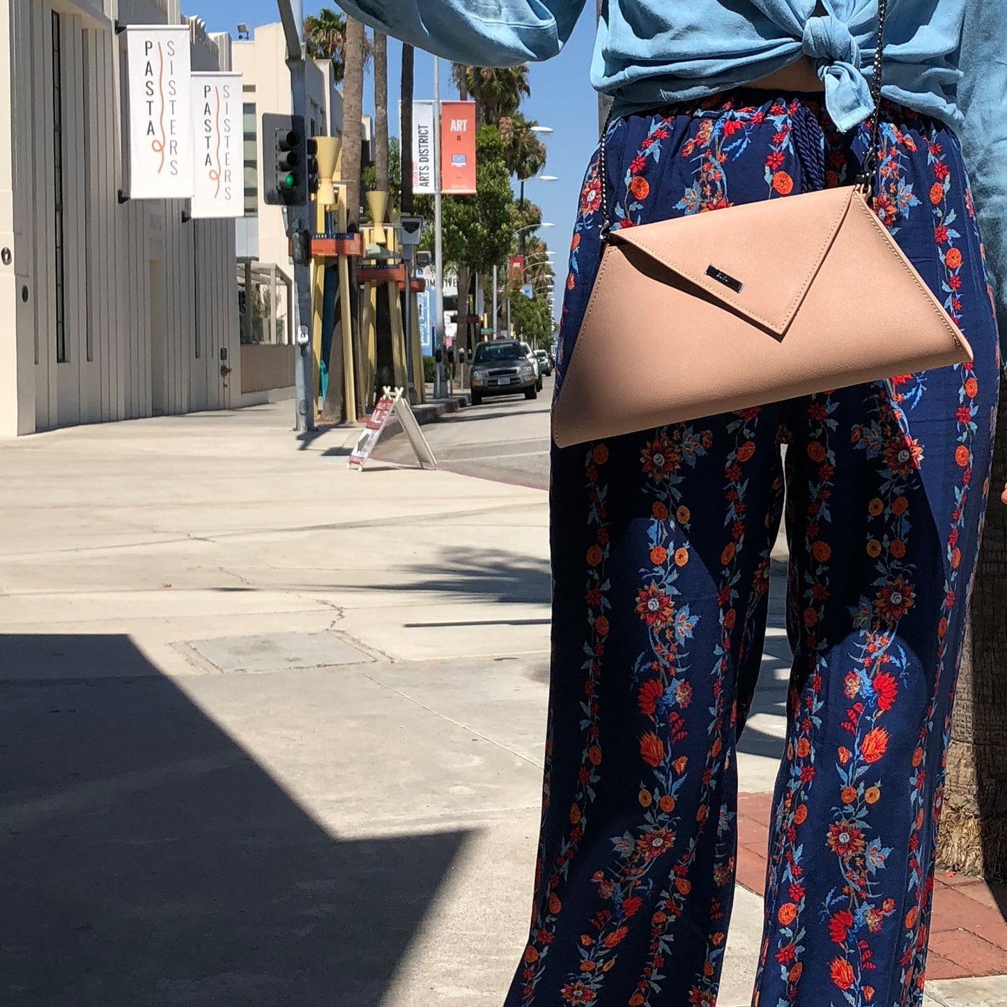 Raleigh Nude Leather Clutch Purse - Bags & Luggage - Women's Bags - Clutches - Lanamoore