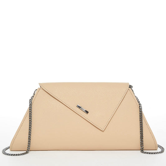 Raleigh Nude Leather Clutch Purse - Bags & Luggage - Women's Bags - Clutches - Lanamoore