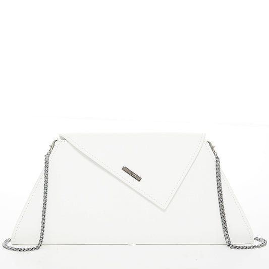 Raleigh White Leather Clutch Bag - Bags & Luggage - Women's Bags - Clutches - Lanamoore