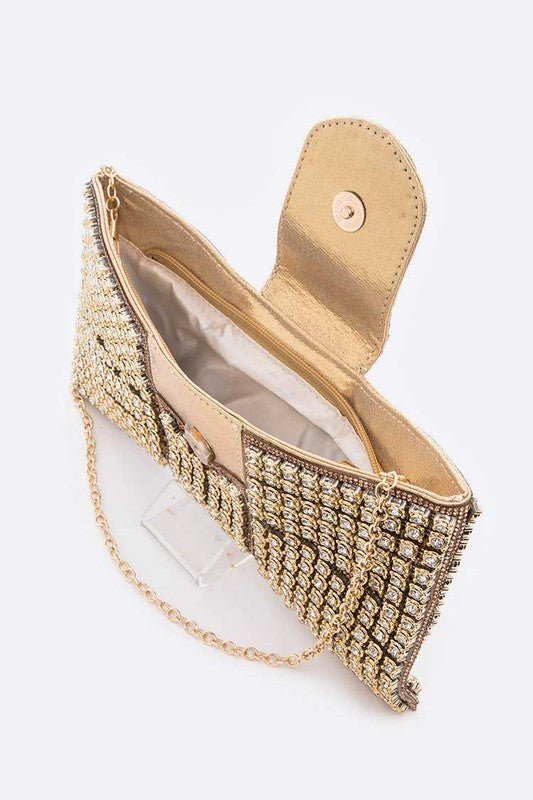 Rhinestone Bowtie Clutch Bag - Lanamoore
