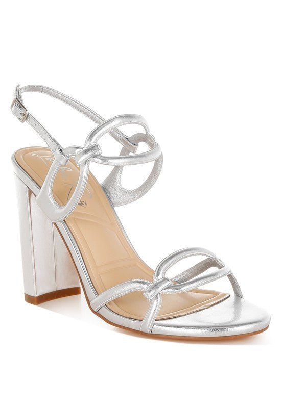Rya Metallic Cut Out Sandals - Lanamoore