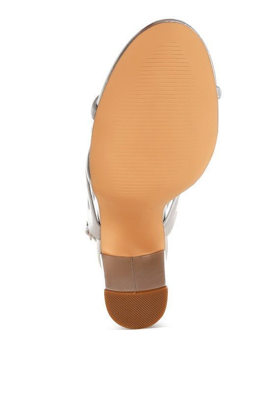 Rya Metallic Cut Out Sandals - Lanamoore