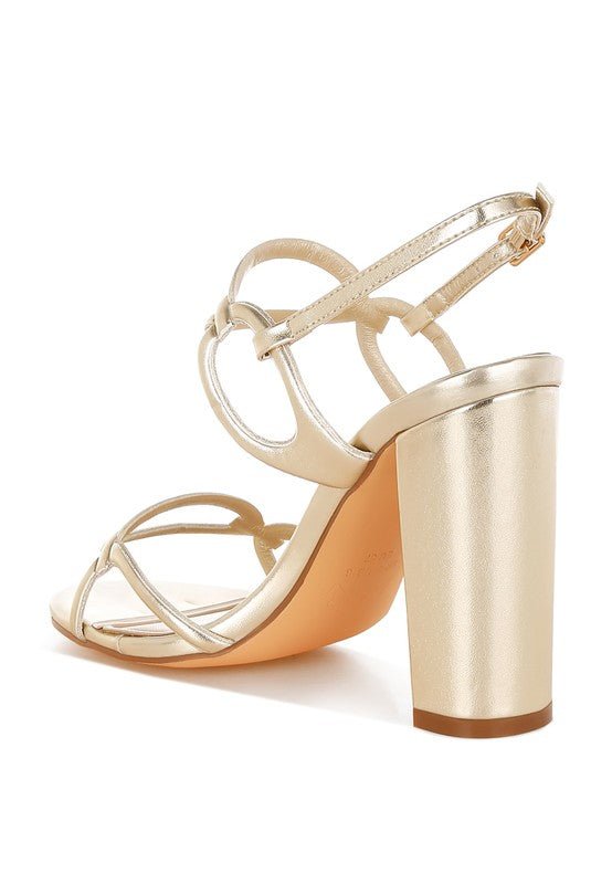 Rya Metallic Cut Out Sandals - Lanamoore