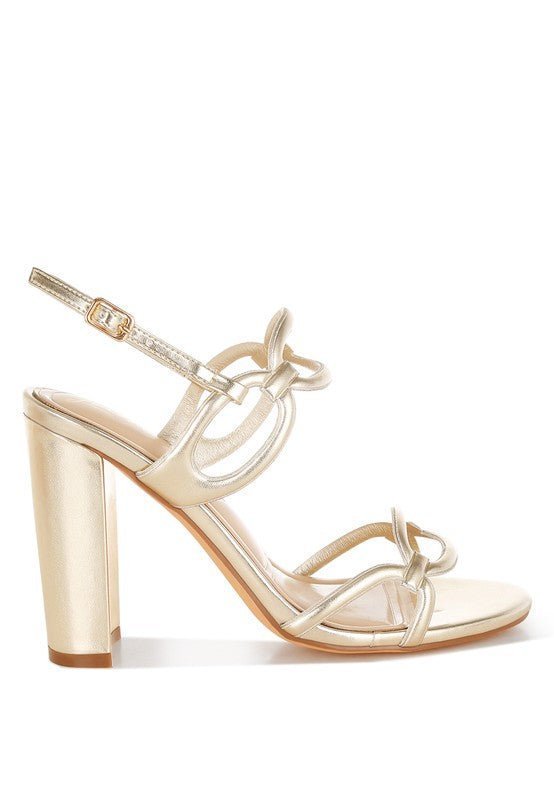 Rya Metallic Cut Out Sandals - Lanamoore