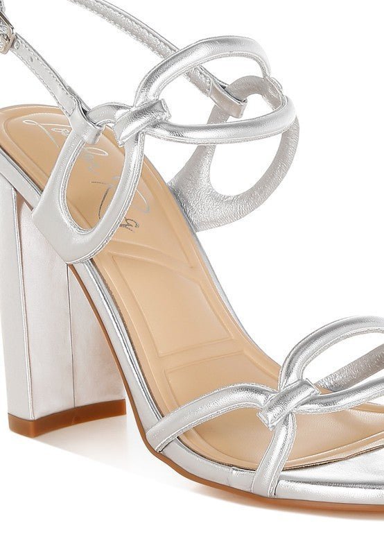 Rya Metallic Cut Out Sandals - Lanamoore