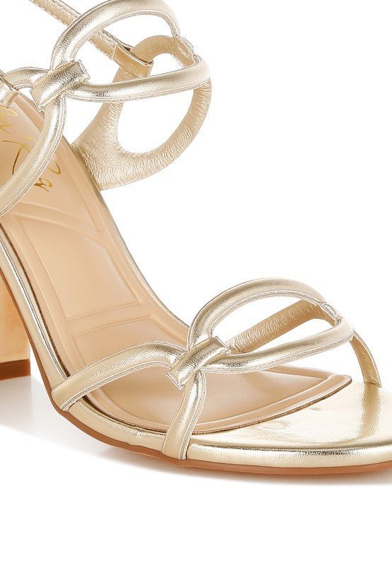 Rya Metallic Cut Out Sandals - Lanamoore
