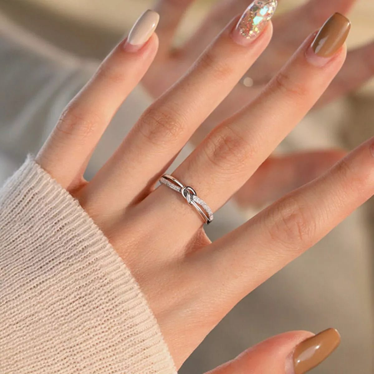 925 Sterling Silver Knot Ring-Jewelry & Accessories - Fine Jewelry - Earrings-Lanamoore