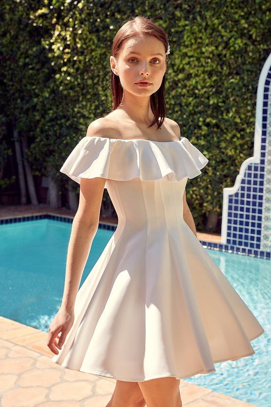 A Line Ruffle Dress - Dress - Lanamoore