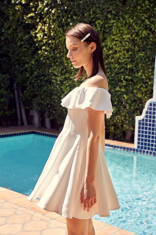 A Line Ruffle Dress - Dress - Lanamoore