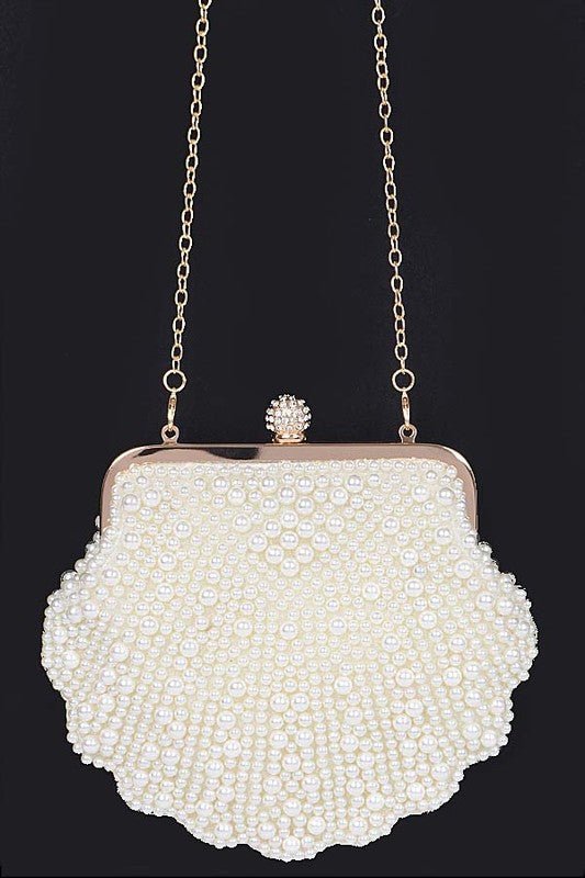 Ariel Pearl Sea Shell Clutch Bag - Lanamoore