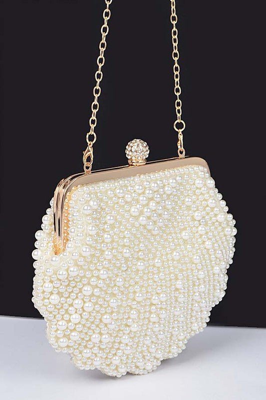 Ariel Pearl Sea Shell Clutch Bag - Lanamoore