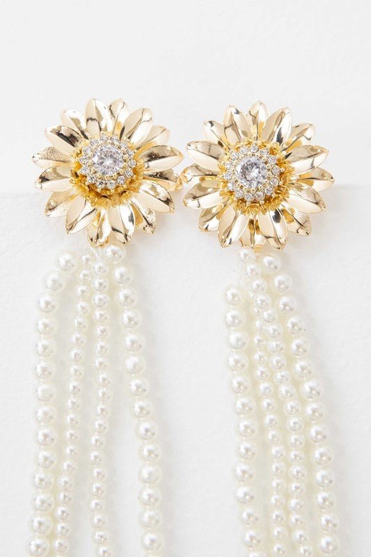 Dandelion Pearl Drop Earrings - Jewelry & Accessories - Fine Jewelry - Earrings - Lanamoore